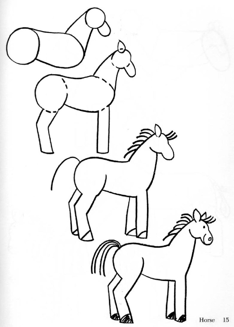 caballos caballitos dibujos fÃ¡ciles a lÃ¡piz paso a paso