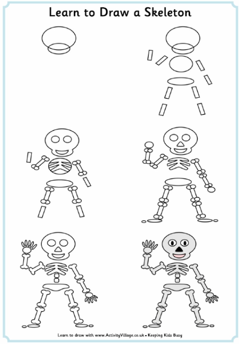 calaveras dibujos fÃ¡ciles hacer crÃ¡neos paso a paso esqueleto completo
