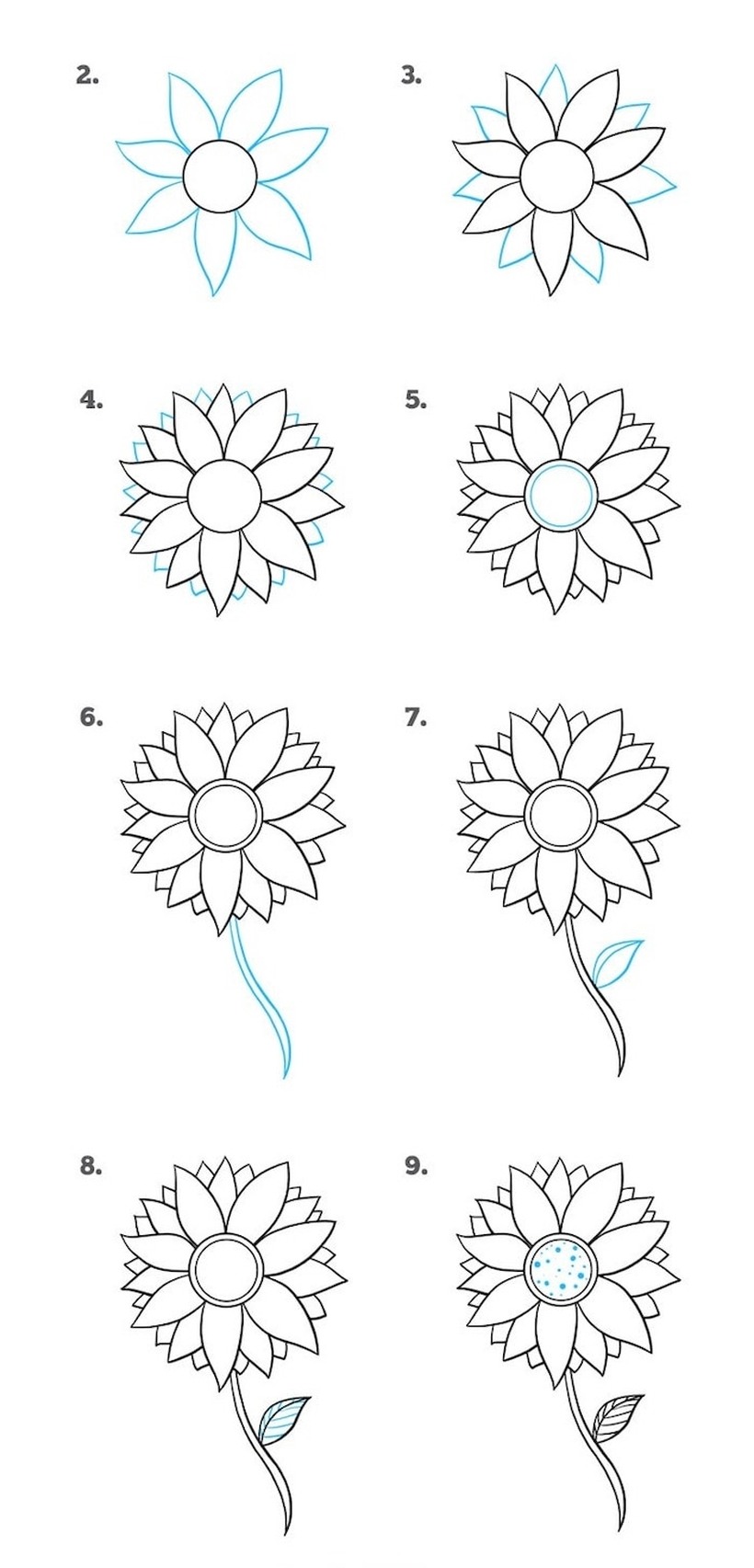 flor simple flores dibujos faciles