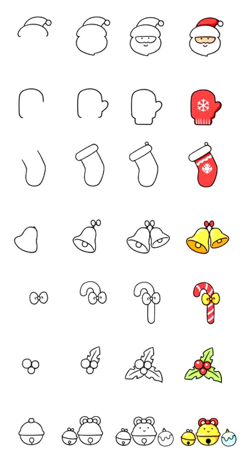 Dibujos De Navidad F ciles Para Hacer Paso A Paso 