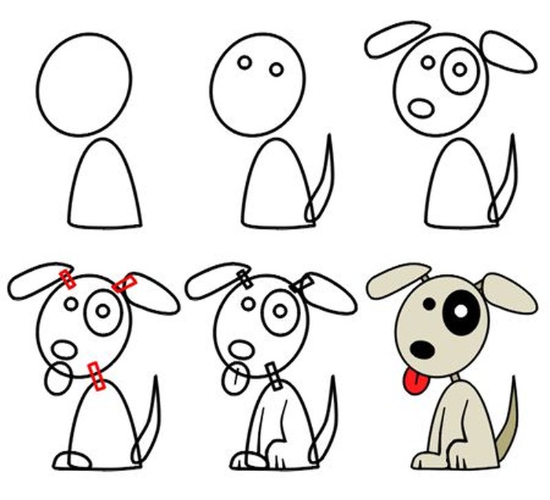 ▷ Perros Dibujos Fáciles para Hacer ✓ Perritos paso a Paso ????