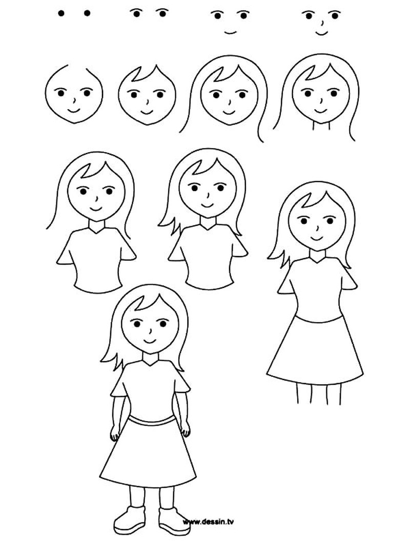 Personas dibujos fáciles 🙂 Paso a paso ✓ Rostros, Caras