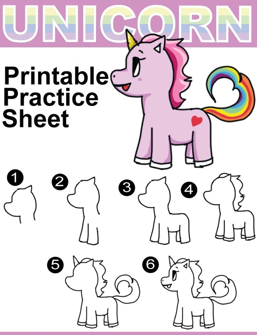 dibujos fÃ¡ciles de unicornios super tierno para imprimir y colorear
