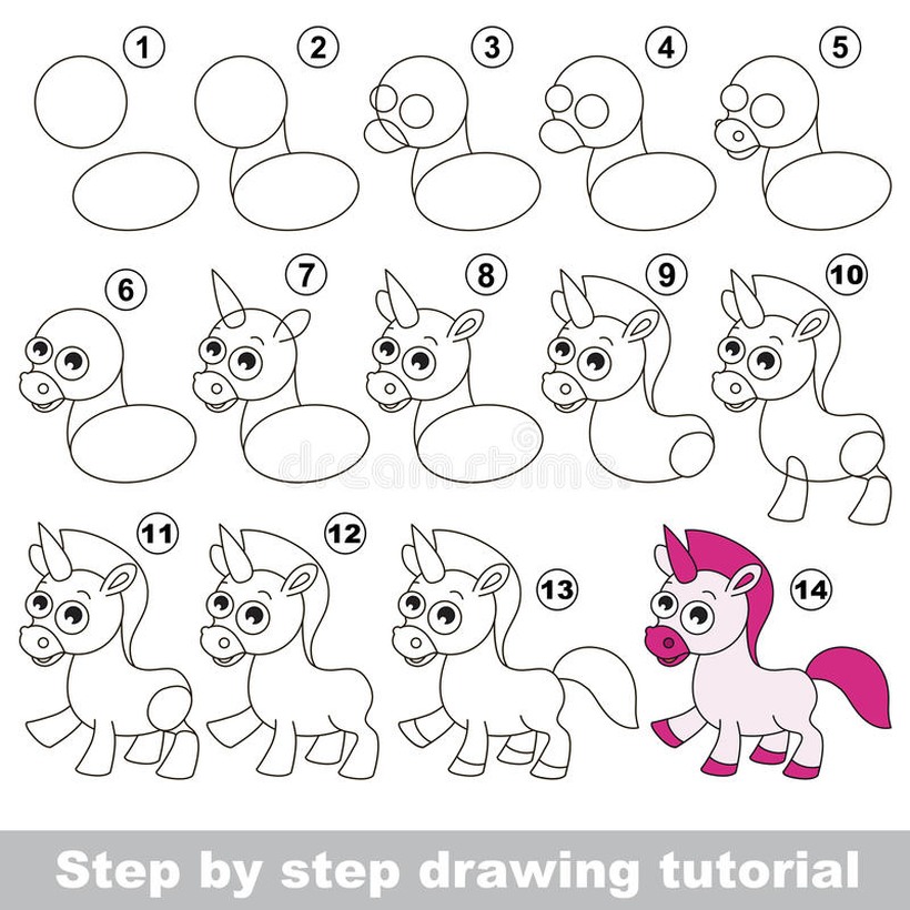 tutorial dibujos fÃ¡ciles de unicornios animados para niÃ±os paso a paso